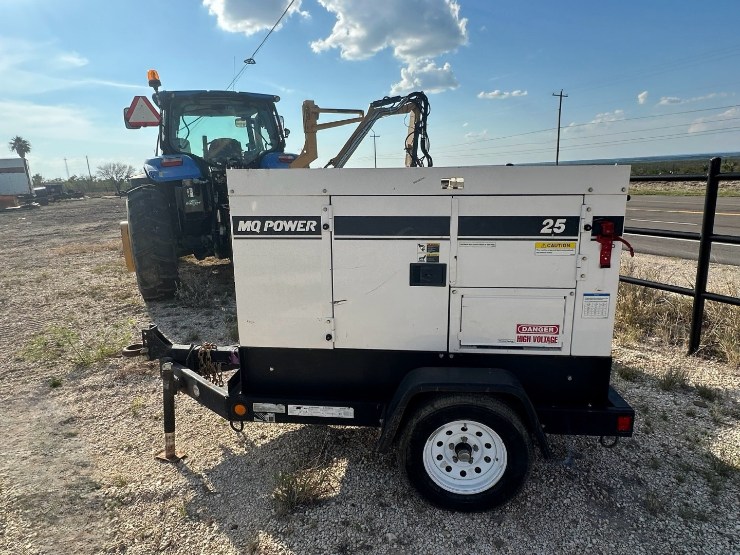 IMG_0820(1) Reliable used Multiquip 20kW portable generator with trailer mount and low hours