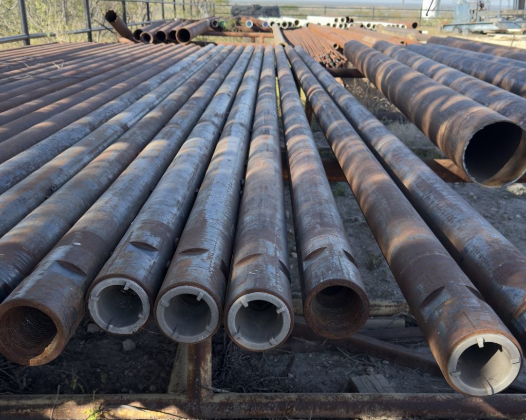 IMG_8075 New 25 Ft Schramm 3.5 Reg Drill Rods – 10 Joints Ready for Work